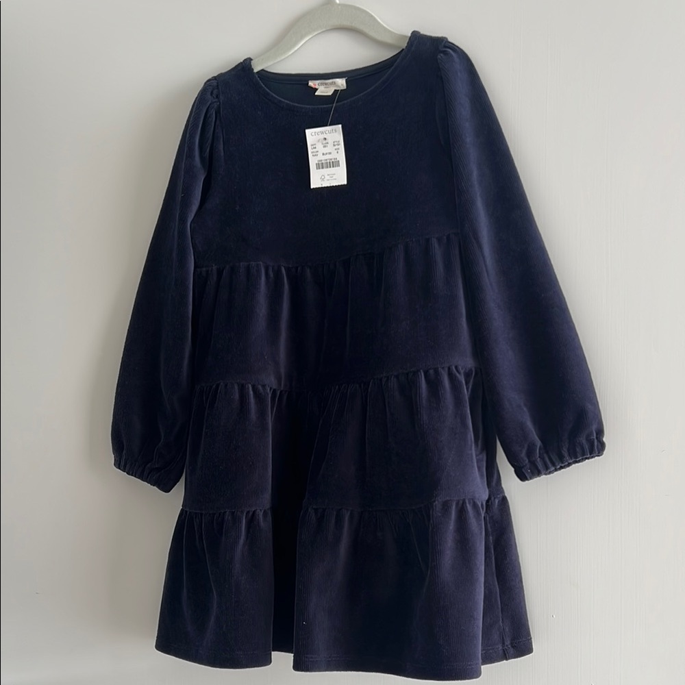Crewcuts Blue Tiered Sundress with Bishop Sleeves
